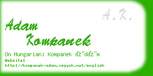 adam kompanek business card